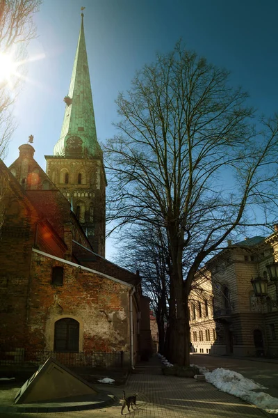 Ρίγα Εκκλησία Στην Παλιά Πόλη — Φωτογραφία Αρχείου