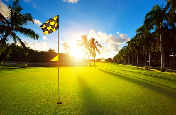 Luxury Summer Vacation Tropical Golf Club Course Countrysid — Stock Photo, Image