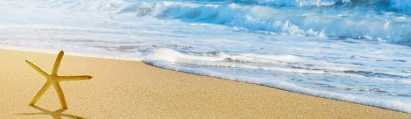 Fondo Abstracto Vacaciones Verano Playa Borrosa Olas Mar — Foto de Stock