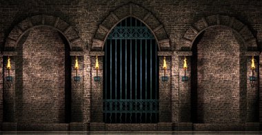 Kemerli ve Iron gate 3d çizim
