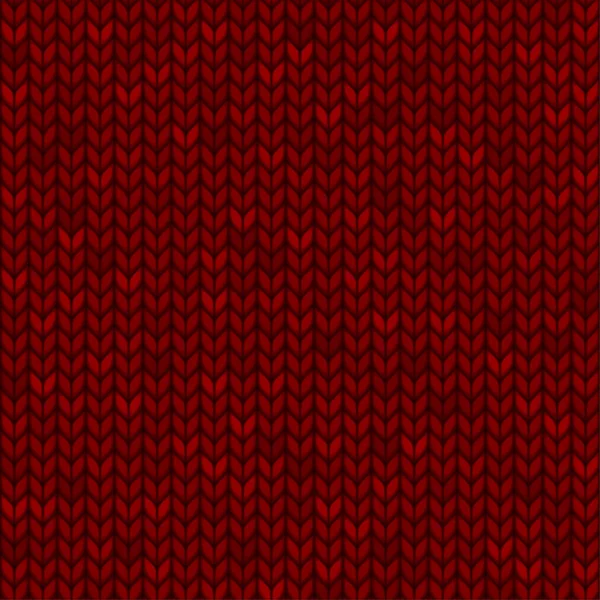 红色无缝针织面料 逼真的插图 — 图库矢量图片