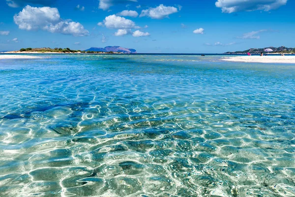 Crystal Clear Sea Beach Murta Maria Olbia Sardinia Italy — Stock Photo, Image
