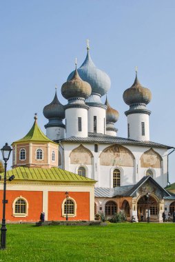 Rusya 'daki Tikhvin Manastırı' ndaki Varsayım Katedrali