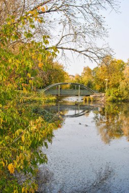 Tikhvin 'deki Tabory göletinde köprü