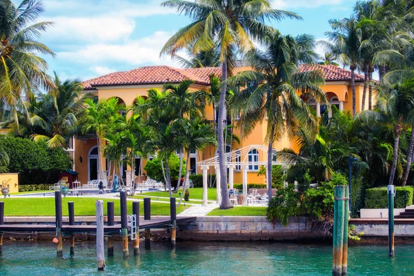 Miami Spojené Státy Října 2016 Vila Star Island Umělého Ostrova — Stock fotografie