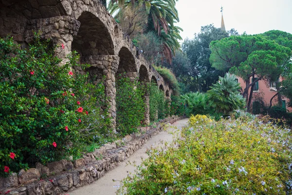Barcelona Španělsko Října 2015 Park Güell Veřejný Park Který Navrhl — Stock fotografie