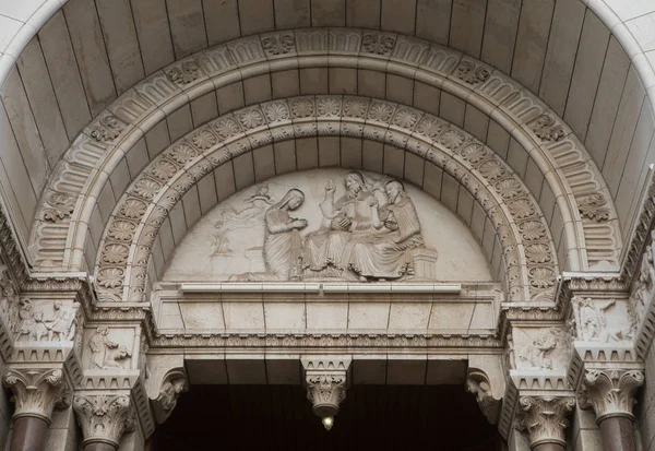 Detalhe Exterior Catedral Mônaco Cathedrale Monaco Mônaco — Fotografia de Stock