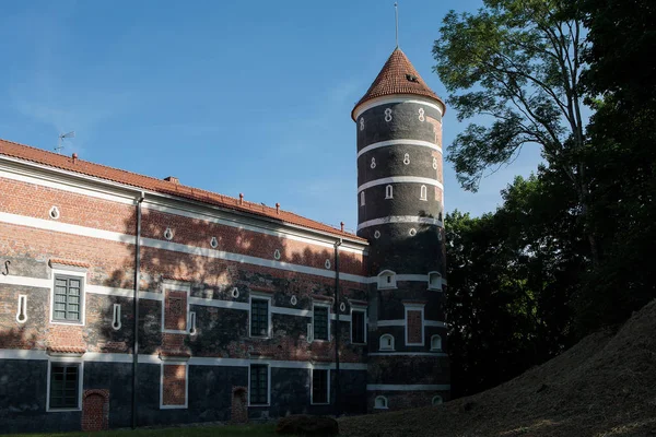 Vytenai Lituania Junio 2018 Torre Del Castillo Panemune Construida Entre —  Fotos de Stock