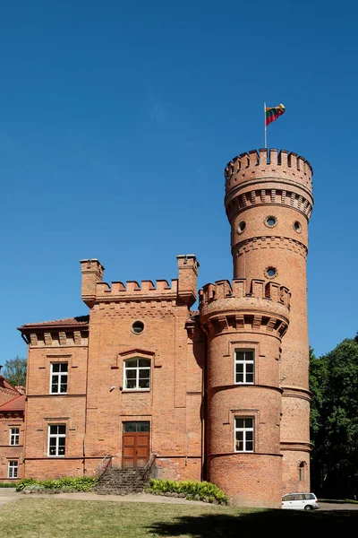 Raudone Litwa Czerwca 2018 Wieża Raudone Zamku Historyczne Zamkowy Xix — Zdjęcie stockowe