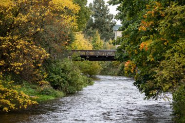 Vilnele Nehri, Vilnius, Litvanya'nın eski şehir bölgesinde Uzipis
