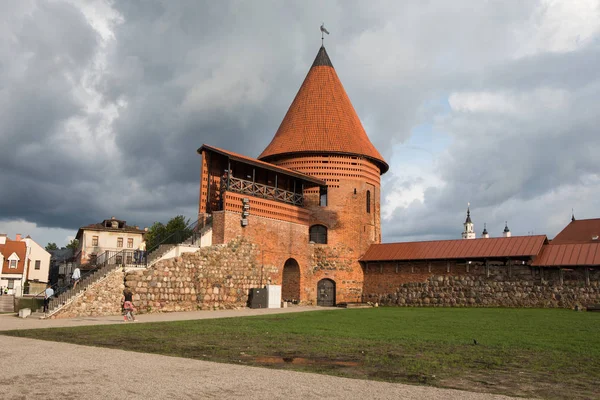 Kaunas Litvanya Temmuz 2018 Kaunas Kalesi Gotik Tarzı 14Ncü Yüzyılda Stok Resim