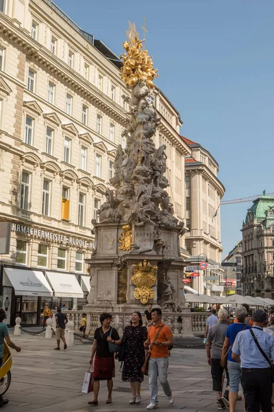 Viena Áustria Agosto 2017 Coluna Peste Coluna Trindade Esta Uma — Fotografia de Stock