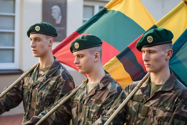 Wilno Litwa Października 2018 Państwowy Pogrzeb Generała Brygady Adolfasem Ramanauskas — Zdjęcie stockowe