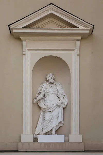 Standbeeld Van Abraham Muur Van Vilnius Kathedraal Litouwen — Stockfoto