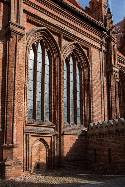 Architektonische Details Der Kirche Anna Vilnius Litauen — Stockfoto