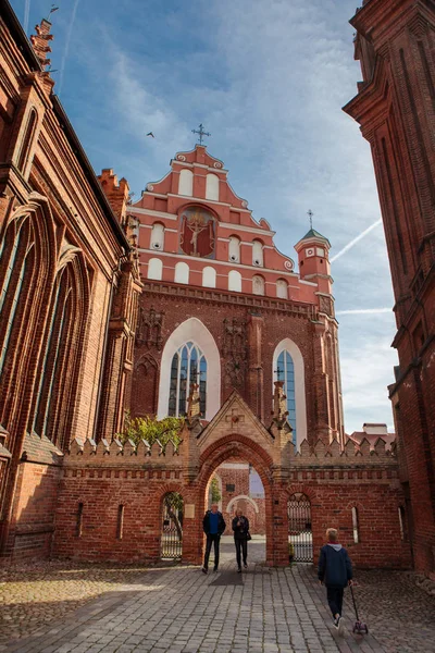 Vilnius Litauen September 2018 Tor Der Franziskanischen Kirche Von Assisi — Stockfoto