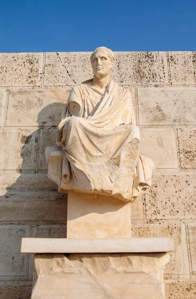 Estátua Menandro Dramaturgo Mundo Antigo Acrópole Atenas — Fotografia de Stock