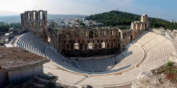 Tiyatro Herod Atticus Yunanistan Başkenti Atina Akropolis Büyük Manzaraları Biri — Stok fotoğraf