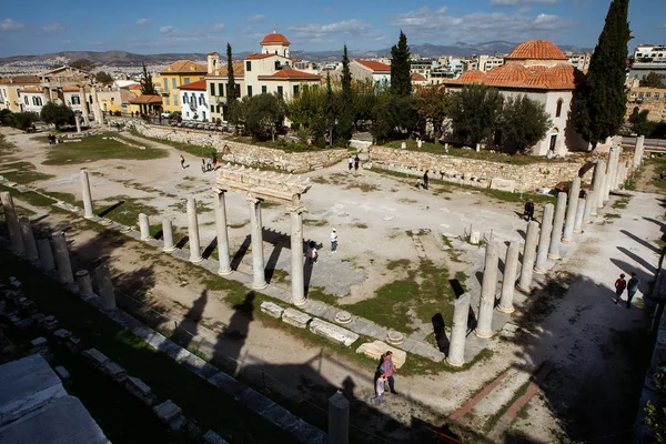 Aten Grekland Oktober 2018 Resterna Roman Agora Byggdes Aten Den — Stockfoto