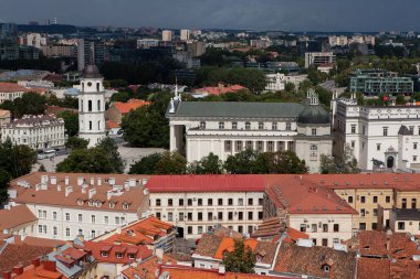 Vilnius Katedrali Bazilikası St Stanislaus ve St Ladislaus Vilnius Cityscape ana odak