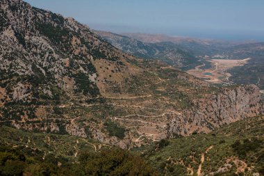 Yunanistan Crete adasının muhteşem sahne. Dağlardan görüntülemek.