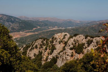 Yunanistan Crete adasının muhteşem sahne. Dağlardan görüntülemek.