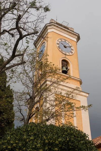 Dzwonnica Kościoła Panny Marii Założeniu Eze Wykończone 1772 Położony Alpes — Zdjęcie stockowe