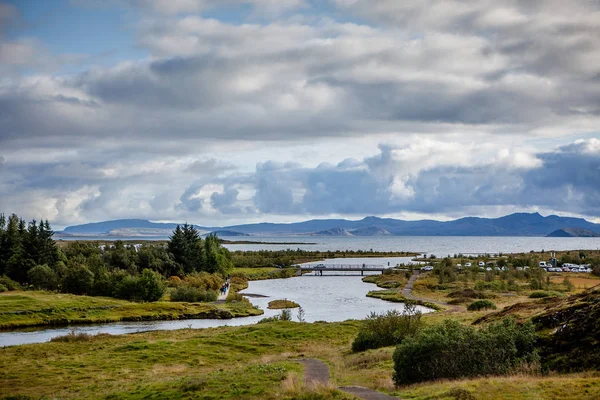 Widok Piękny Krajobraz Islandzki Późnym Latem Islandia Europa Piękno Przyrody — Zdjęcie stockowe