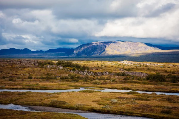 Uitzicht Prachtige Ijslandse Landschap Late Zomer Tijd Ijsland Europa Schoonheid — Stockfoto