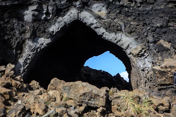 Dimmuborgir 아이슬란드 비정상적 모양의 용암의 — 스톡 사진