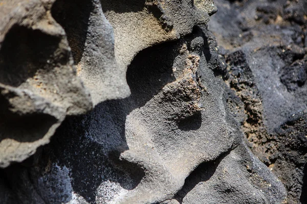 Detailní Texturou Povrchu Sopečných Hornin Islandu — Stock fotografie