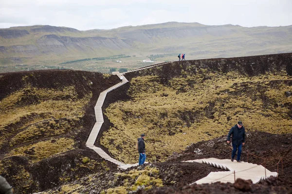 Grabrokarfell Islandia Września 2018 Grabrokarfell Krateru Wulkanu Grabrok Islandia — Zdjęcie stockowe