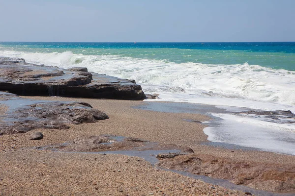 Средиземноморский Морской Пляж Вблизи Алании Турция — стоковое фото