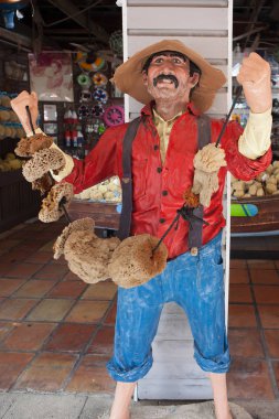 Key West, Fl, Amerika Birleşik Devletleri - 6 Ekim 2016: Key West sünger pazarında sünger heykel. 
