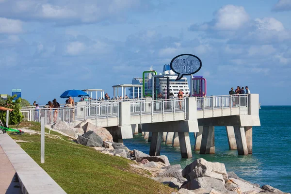 South Pointe molo v Miami Beach — Stock fotografie