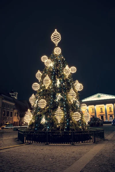 Vilnius kerstboom 2018 — Stockfoto