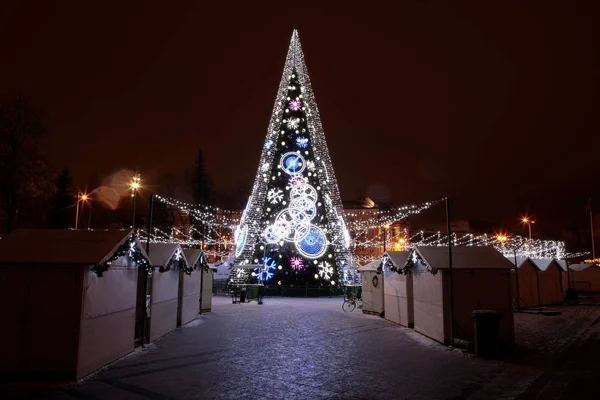 Vilnius kerstboom 2018 — Stockfoto