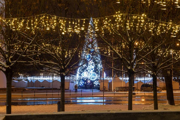Vilnius kerstboom 2018 — Stockfoto