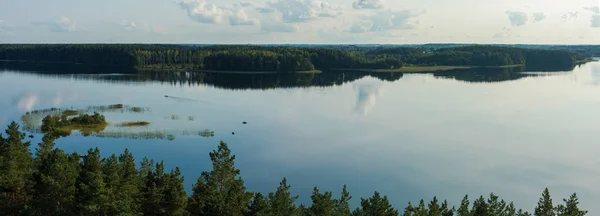 Letecký pohled na jezero Baltieji Lakajai — Stock fotografie