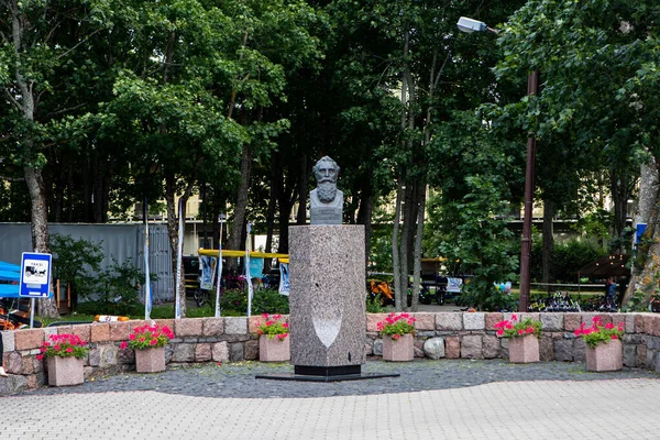 Palanga Litwa Lipca 2020 Pomnik Jonasa Basanaviciusa Patriarchy Narodu Litewskiego — Zdjęcie stockowe