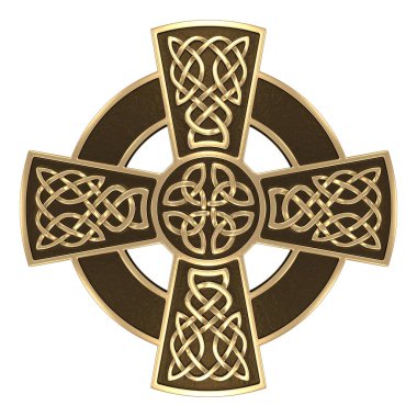 Gold Celtic cross clipart