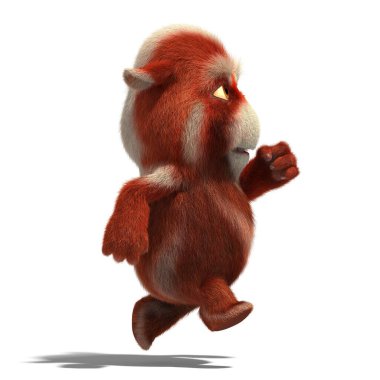 Bir çizgi film Trol modelinin 3D canlandırması