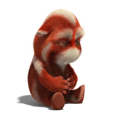 Bir çizgi film Trol modelinin 3D canlandırması