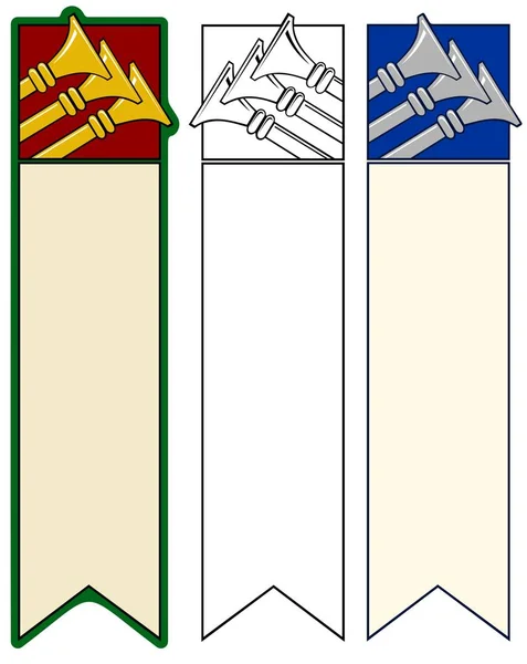 Вертикальное Знамя Трубами Поставляется Бонусными Вариациями — стоковый вектор