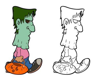 Bonus siyah anahat versiyonu ile lastik canavar maskesi kid