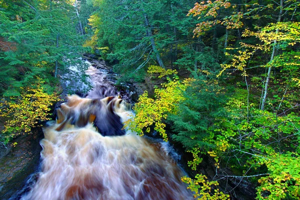 Rapide Fluviali Sul Fiume Presque Isle Porcupine Mountains State Park — Foto Stock