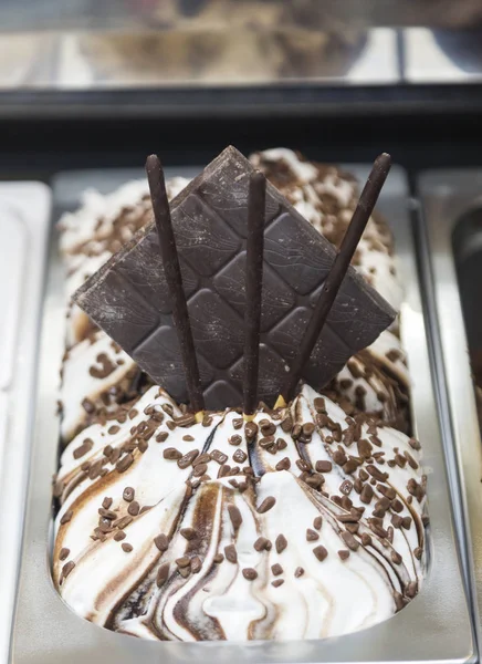 Cubos Con Helado Casero Diferentes Sabores Colores — Foto de Stock