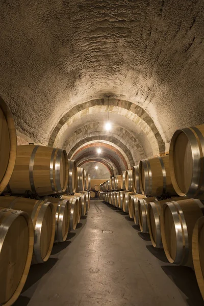 Penafiel Spain August 2017 Underground Cellars Wine Barrels Penafiel Vlladolid Stock Photo