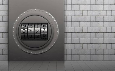 metal kutu kodu ile 3D çizimi beyaz taşlar arka plan üzerinde arama