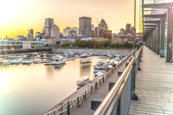 Alter Hafen Montreal Sonnenuntergang — Stockfoto